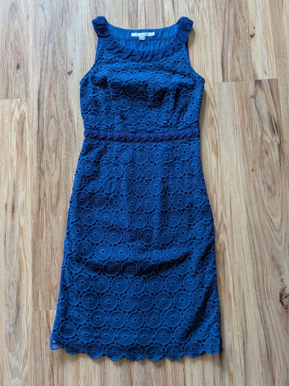 Boden "Beautiful Broderie" Lace Dress, Color Regatta (blue), Size US2 / UK6